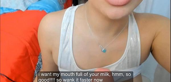  ASMR JOI Jerk off cumming in mouth panties fake cum punheta controlada